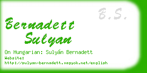bernadett sulyan business card